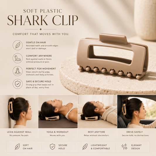 Gentle Grip Silicone Shark Clip
